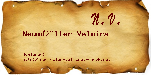 Neumüller Velmira névjegykártya